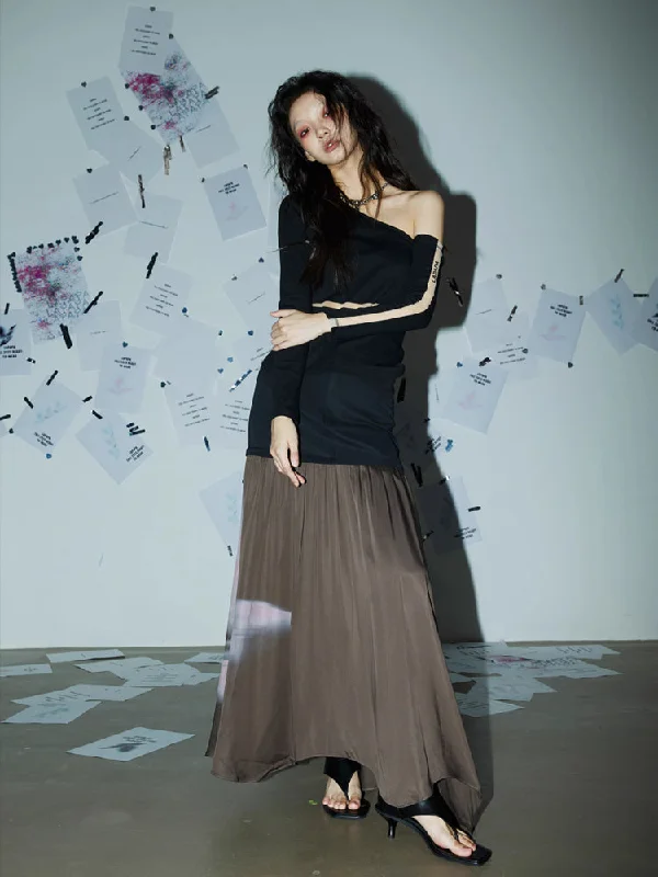 Elegant A-line skirt【s0000006323】 lace skirt feminine