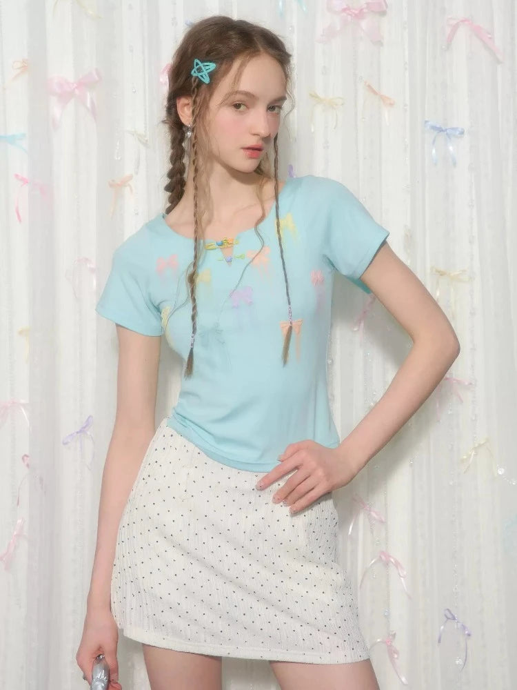 High waist slim A-line polka dot skirt【s0000007827】 athletic skirt fit