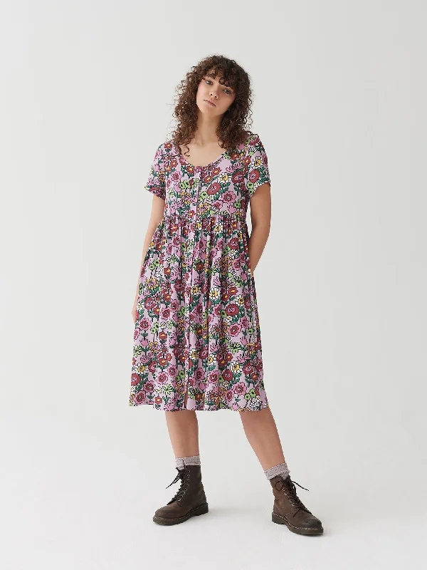 Lazy Oaf Mixed Bunch Flower Dress Tunics Handmade artisanal