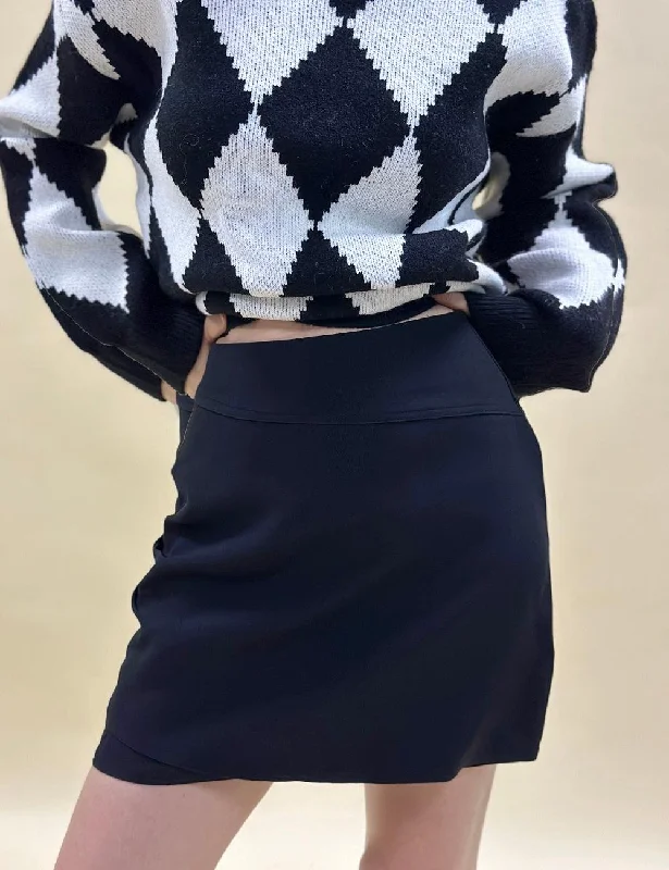 Ladies Solid Color High Waist Mini Skirt SKS0820 chiffon skirt airy