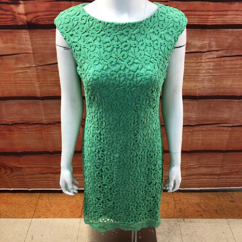LAUREN BY RALPH LAUREN GREEN LINED LACE DRESS SIZE 8 Tunics Office stylish