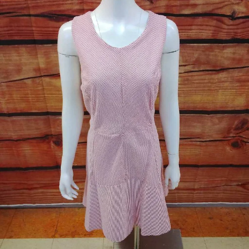 NWT NINA LEONARD RED WHITE STRIPED DRESS SIZE 16 TCC Tunics Trendy modern