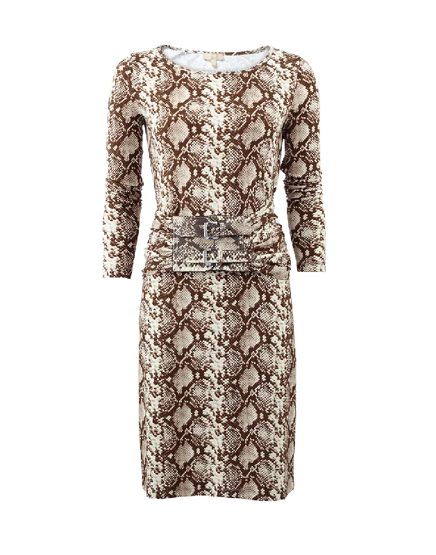 Python Belted Slide Dress Tunics Spring floral
