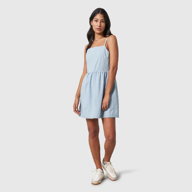 Chambray Summer Dress Tunics Trendy modern