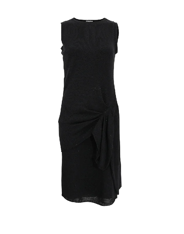 Side Gathered Pailette Dress Tunics Distressed trendy