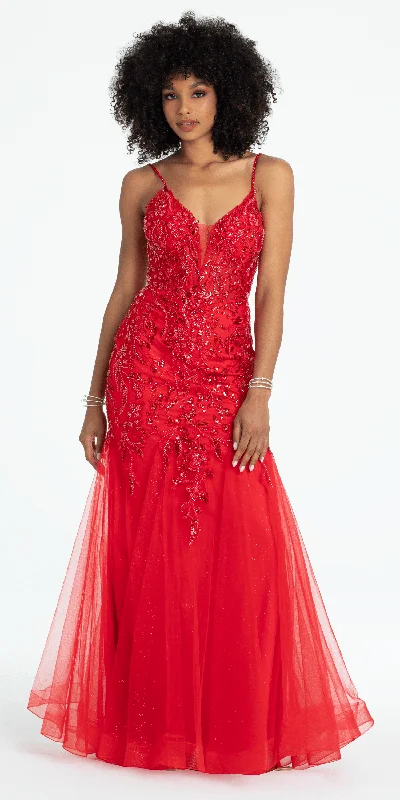 Beaded Embellished Plunging Glitter Mermaid Dress with Mesh Godets Tunics Velvet soft