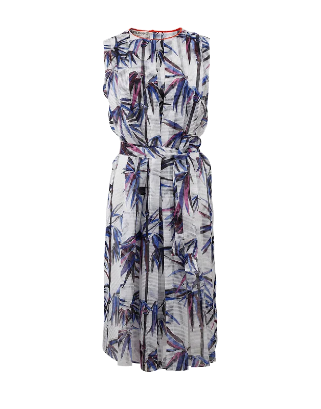 Ribbed Organza Dress A-Line Day Work