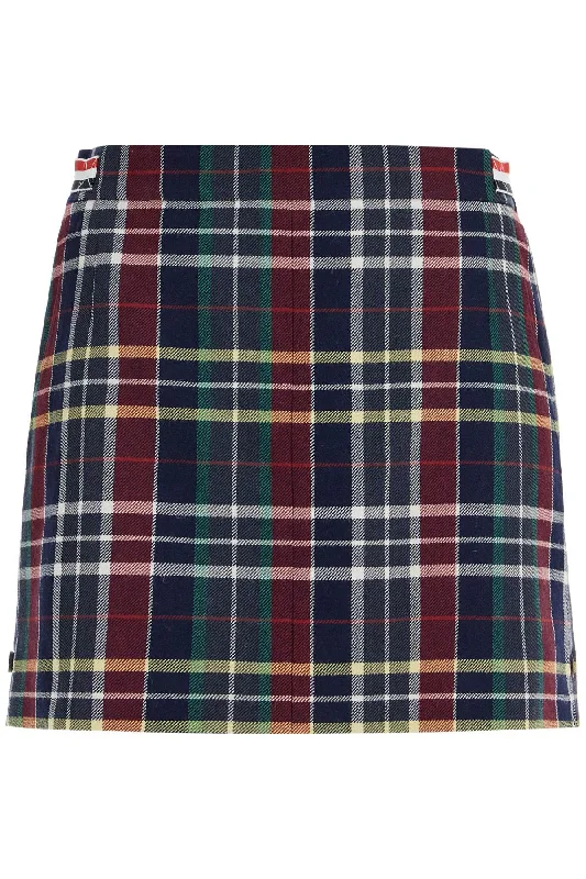 Wool Twill Mini Skirt In silk skirt smooth