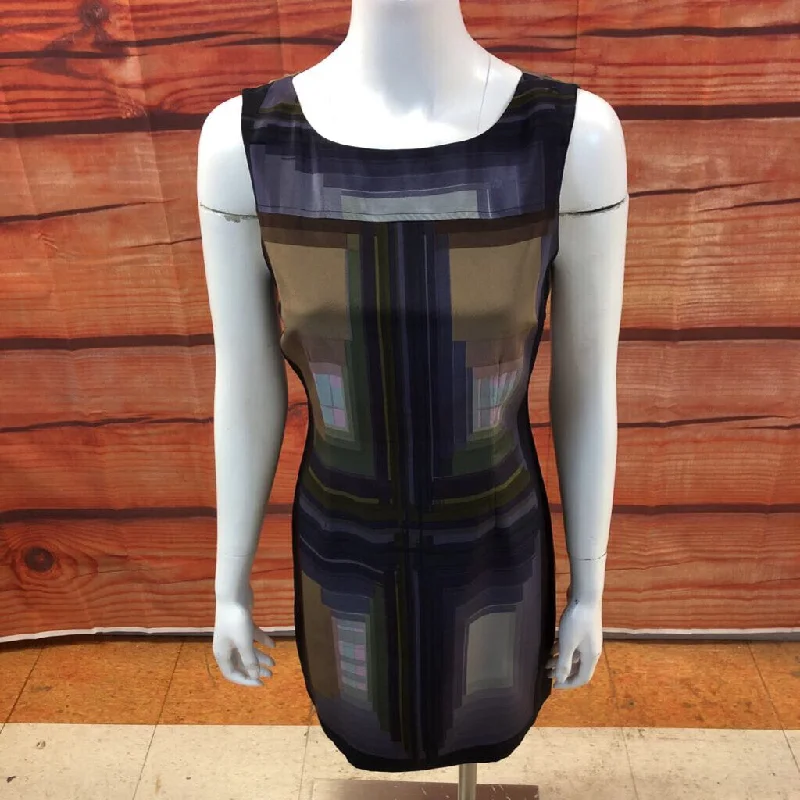 GUESS BY MARCIANO BLACK MULTI GEOMETRIC DRESS SIZE SMALL Tunics Lace romantic
