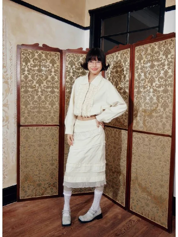 Multilayer cake skirt【s0000008017】 silk skirt lustrous