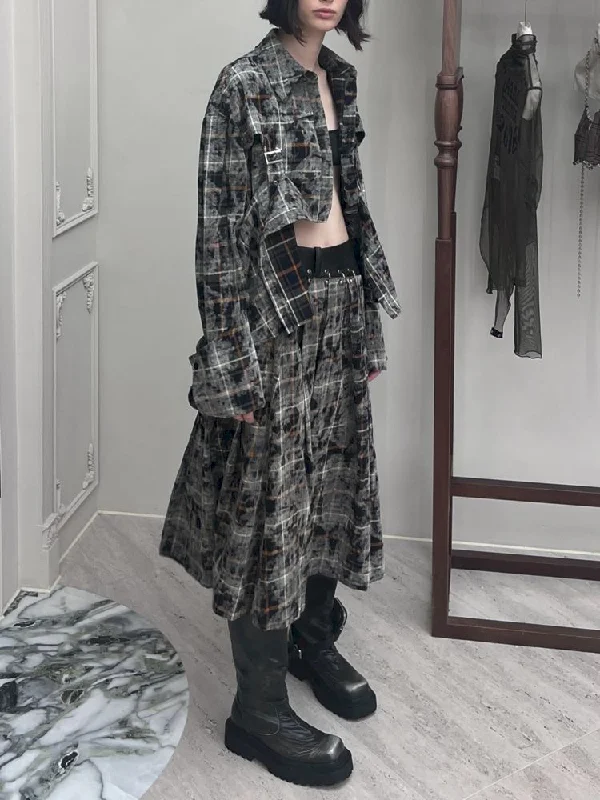 Half-body Pleated Skirt【s0000006791】 belted skirt waist