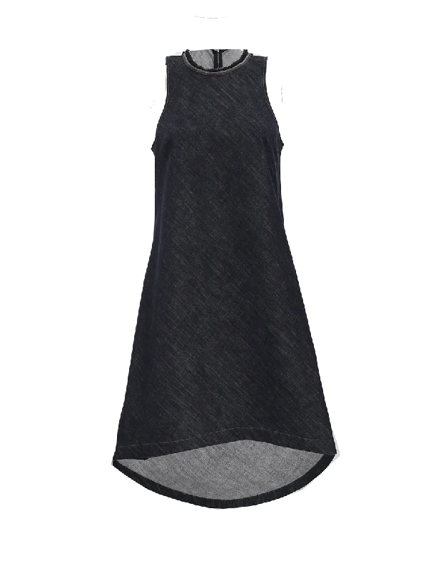 High Low Monili Neck Dress Tunics Chinos classic