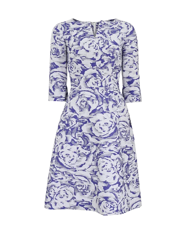 Ribbon Jacquard Dress Tunics Chic elegant
