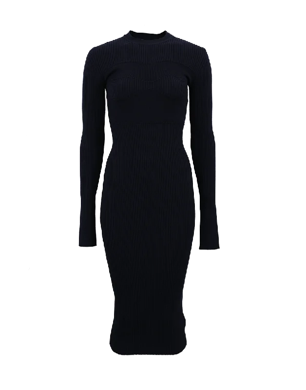 Ribbed Bandeau Top Dress Tunics Business professional