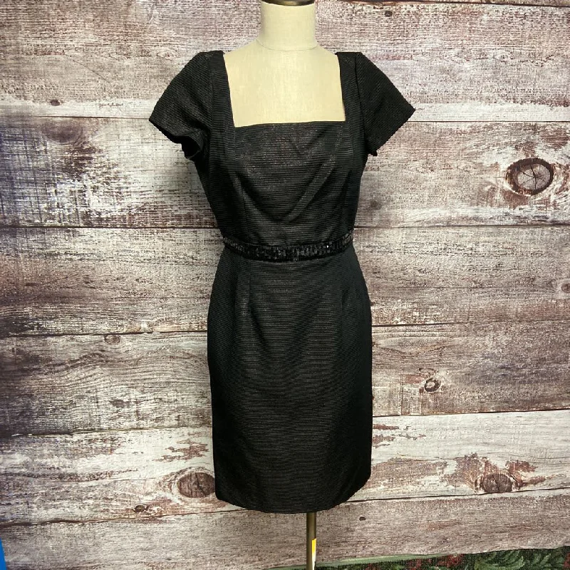 CARMEN MARC VALVO BLACK SHIMMER DRESS SIZE 8 D2C Tunics Luxurious high-end