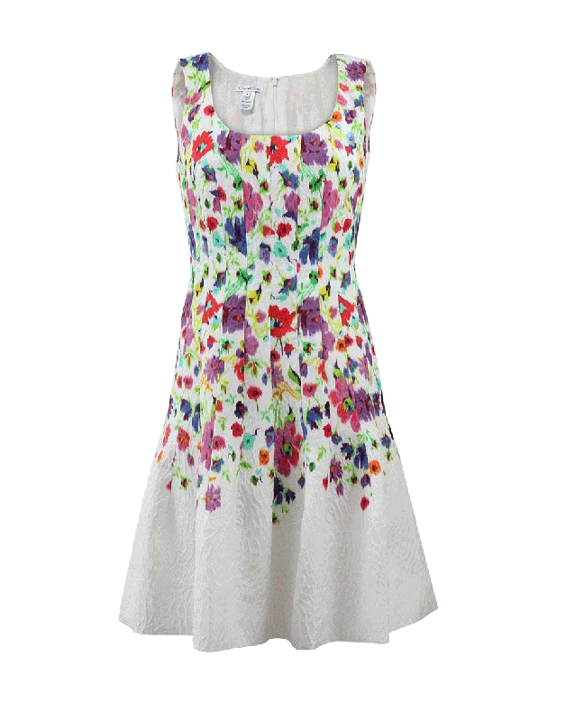 Floral Cloque Dress Tunics Stylish elegant