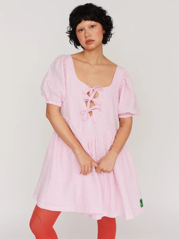 Sweet Tooth Smock Dress Turtleneck Neckline Stylish