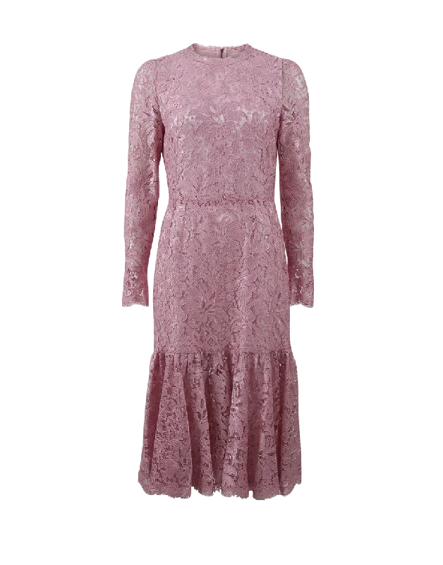 Lace Flounce Dress Tunics Recommended stylist