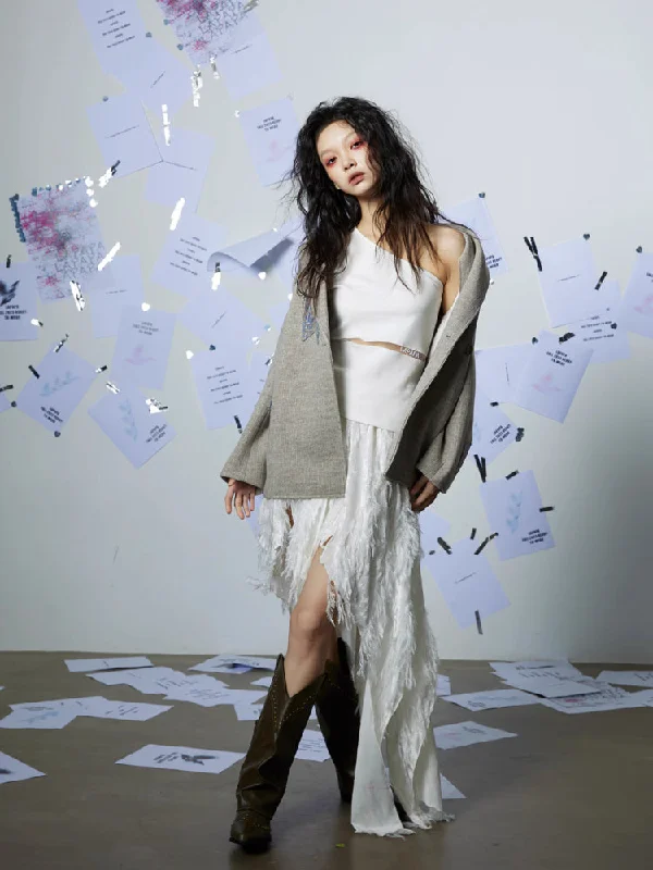 Fairy slim skirt【s0000006335】 silk skirt sleek