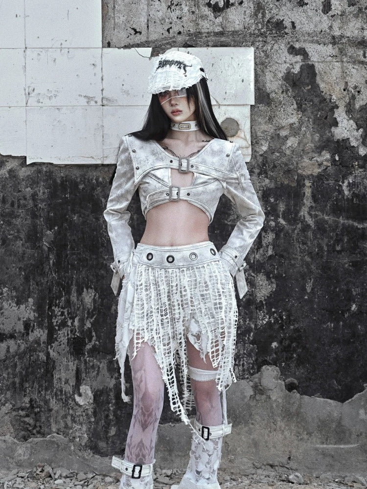 Original punk skirt【s0000005565】 velvet skirt glossy