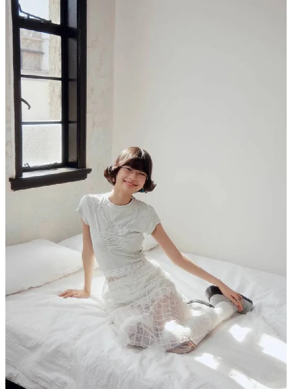 See-through A-line skirt【s0000008015】 leather skirt bold