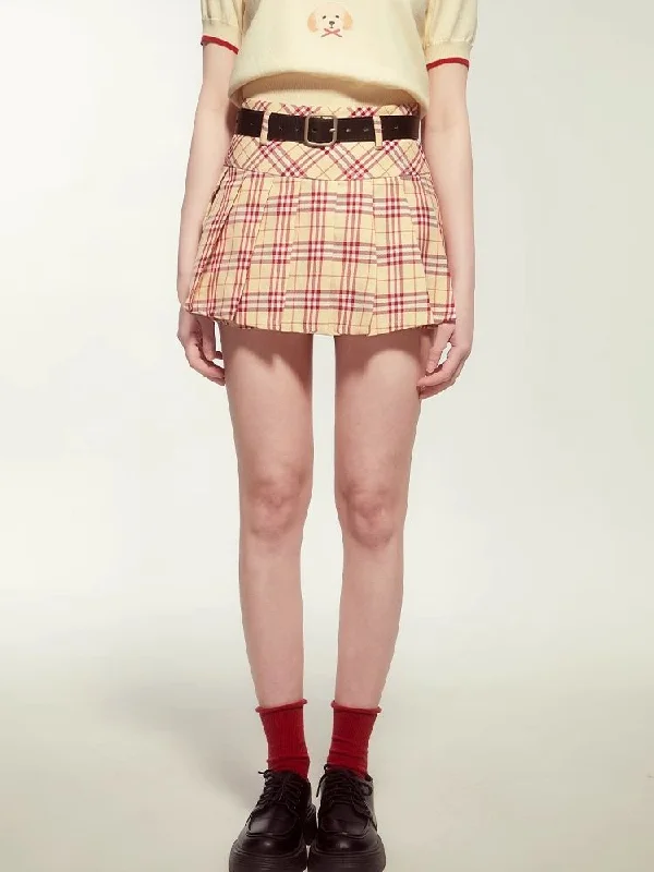 College style pleated skirt【s0000007524】 denim skirt trendy