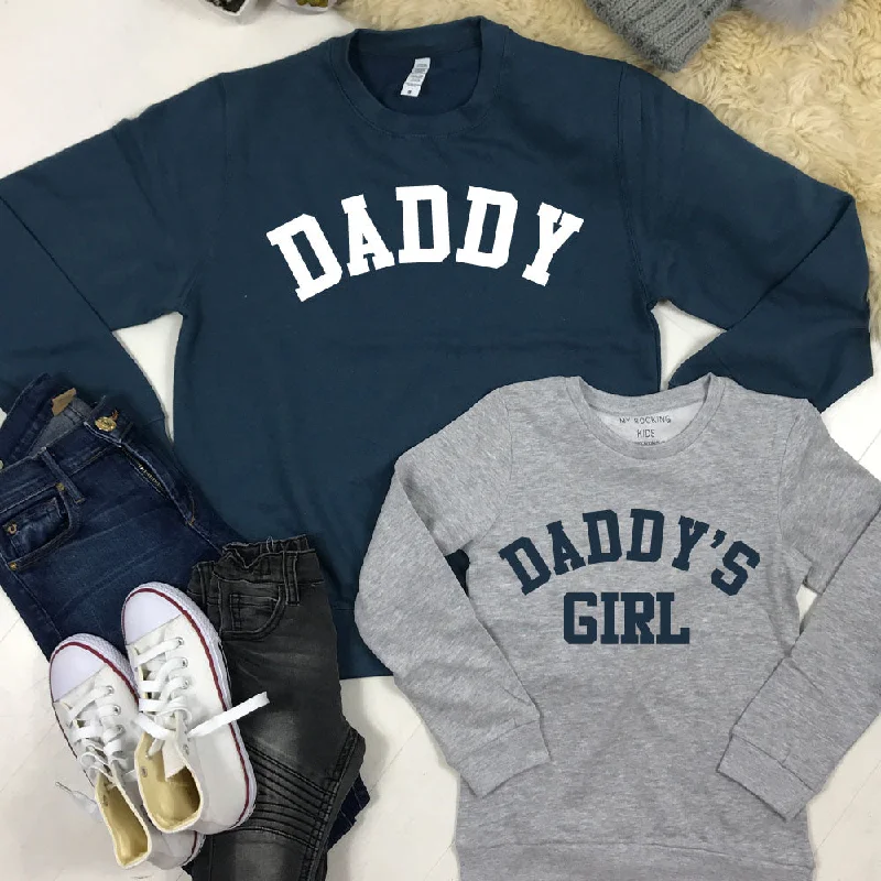 Daddy & Daddy's Girl College Matching Sweatshirts (MRK X) Hoodie with Fur Luxurious Winter