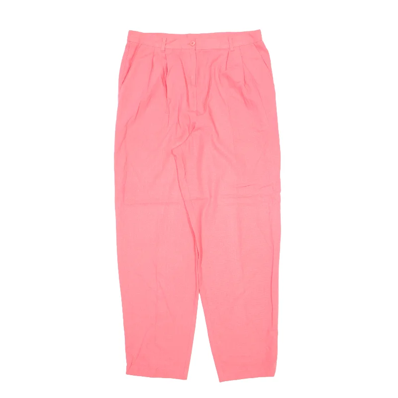 SAG HARBOR Chino Trousers Pink Relaxed Straight Womens W32 L30 Trousers fashionable chic