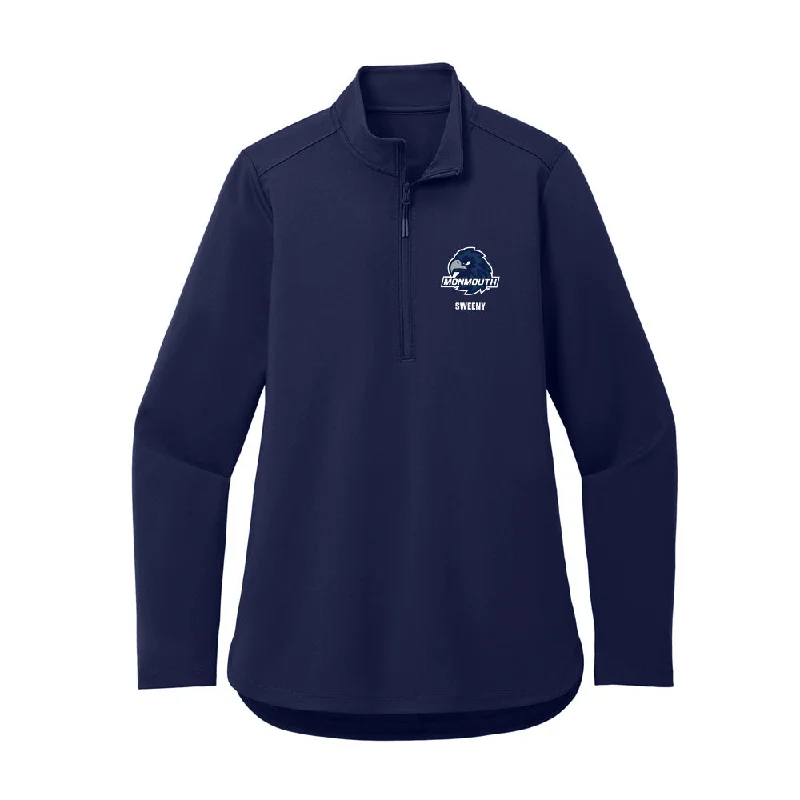 Monmouth - NCAA Women's Bowling : Siyah Sweeny - Women's Premium Quarter Zip Jacket Cotton Fabric Linen Fabric Terry Fabric Monmouth - NCAA Women's Bowling : Siyah Sweeny - Women's Premium Quarter Zip Jacket Cotton Fabric Linen Fabric Terry Fabric