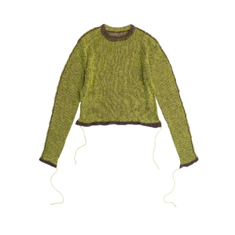 [MAISON SPECIAL]Reversible Mohair Knit Pullover/LIME(21242365101) Sarouel Sleeve Pullover