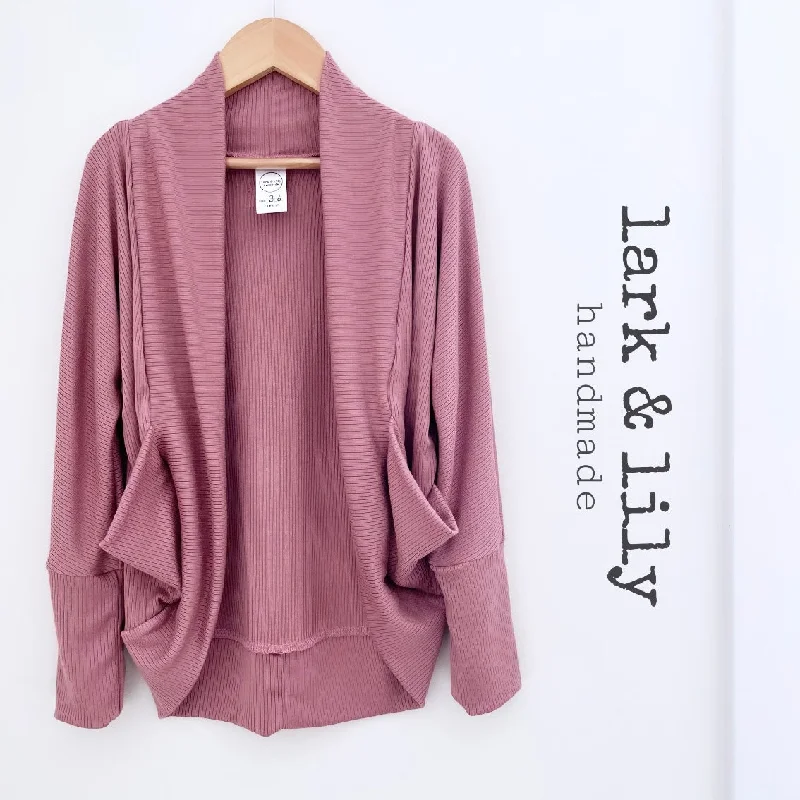 Wild Rose Warm Embrace Cardigan Denim Fabric Leather Fabric Suede Fabric