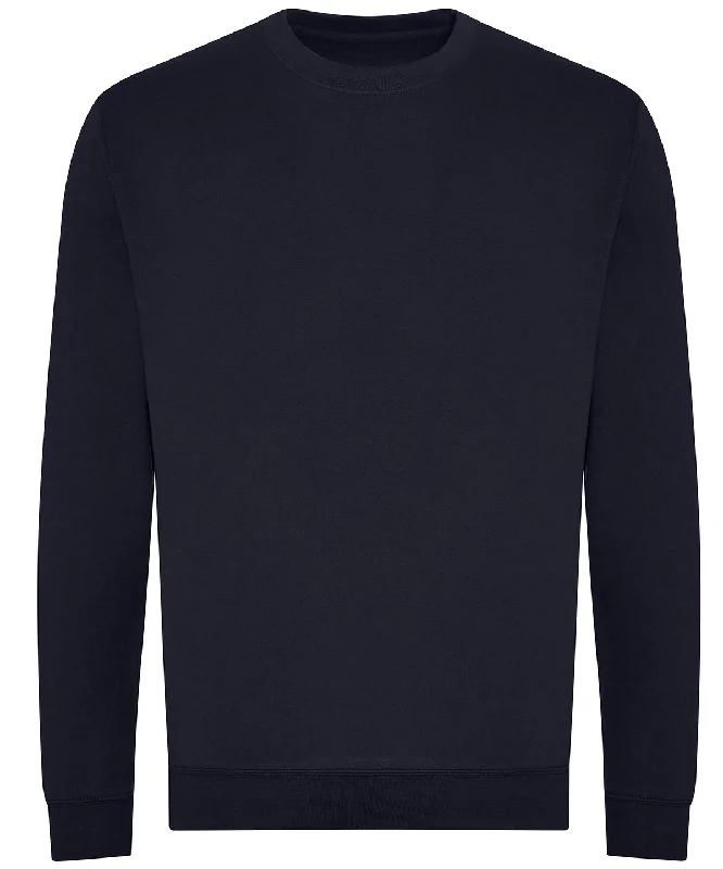 New French Navy - Organic sweatshirt Hoodie with Hem Frayed Vintage Worn