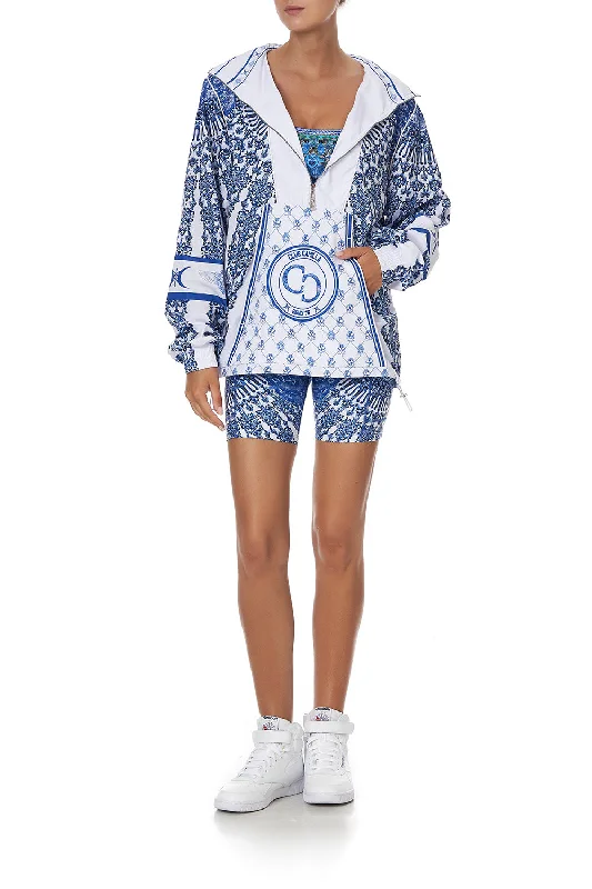 HALF ZIP WINDBREAKER PULLOVER NIERIKA Bardot Neck Top