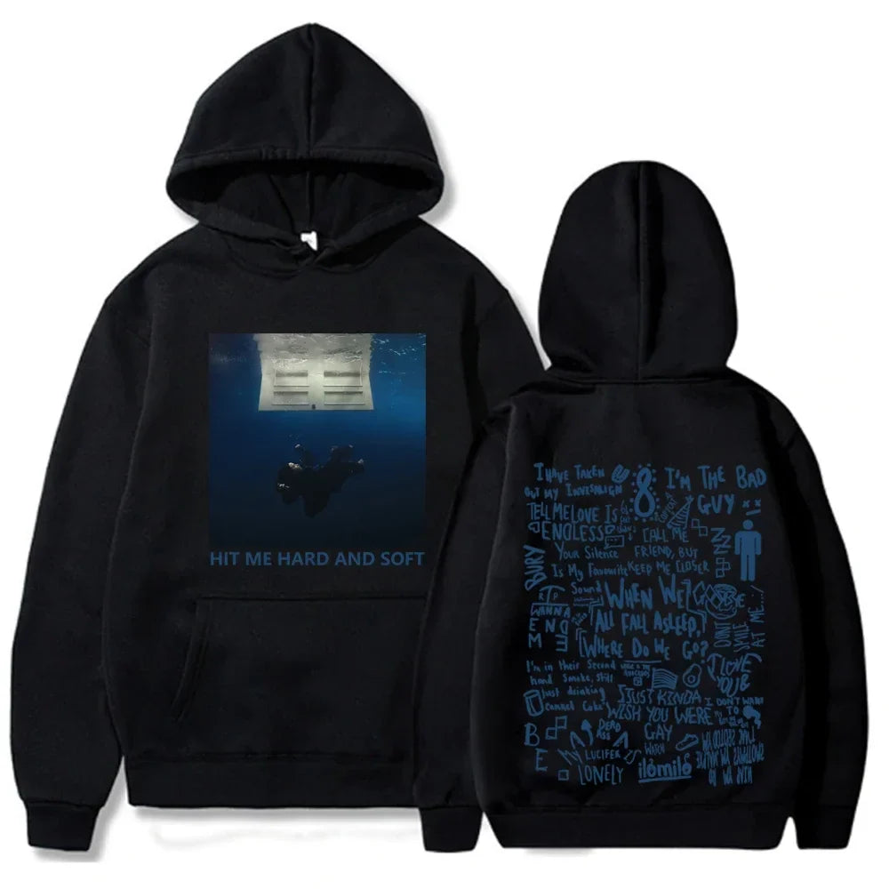 2024 Hit Me Hard and Soft Tour Hoodie Billie Pullover Men Hoodies Sudaderas Male Fleece Warm Pullover