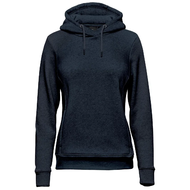 Stormtech Women's Navy Monashee Fleece Pullover Hoodie Hoodie with Exposed Zipper Edgy Industrial