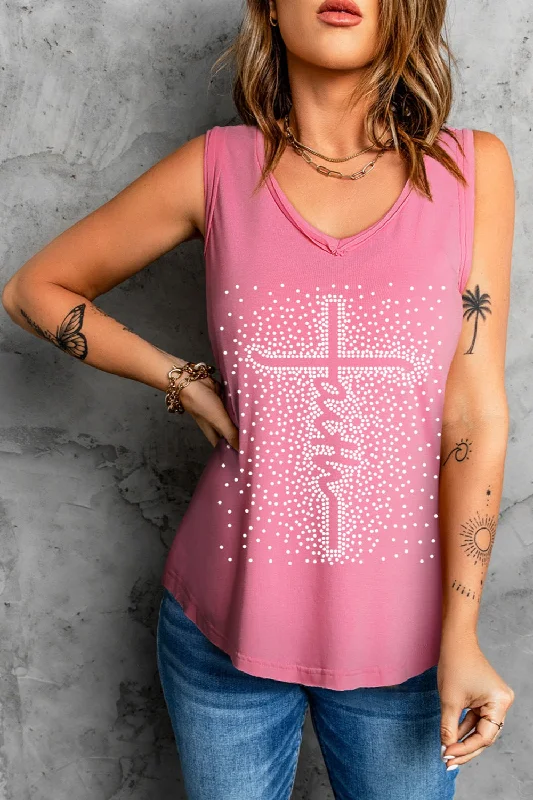 FAITH Wide Strap Ladies Tank Top high neck tank