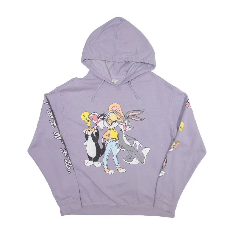 LOONEY TUNES Lola & Friends Hoodie Purple Pullover Womens L Asymmetrical Hem Sweater LOONEY TUNES Lola & Friends Hoodie Purple Pullover Womens L Asymmetrical Hem Sweater