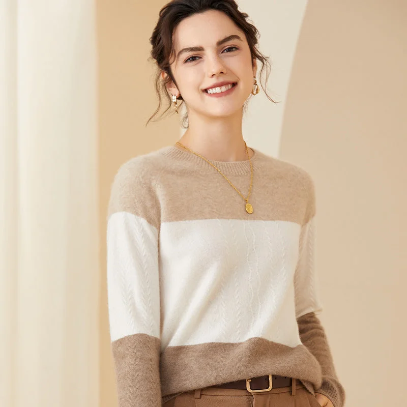 Women Cashmere Sweater Mixed Long Sleeve Pullover Cashmere Sweater V-Neck Stylish Pullover Women Cashmere Sweater Mixed Long Sleeve Pullover Cashmere Sweater V-Neck Stylish Pullover