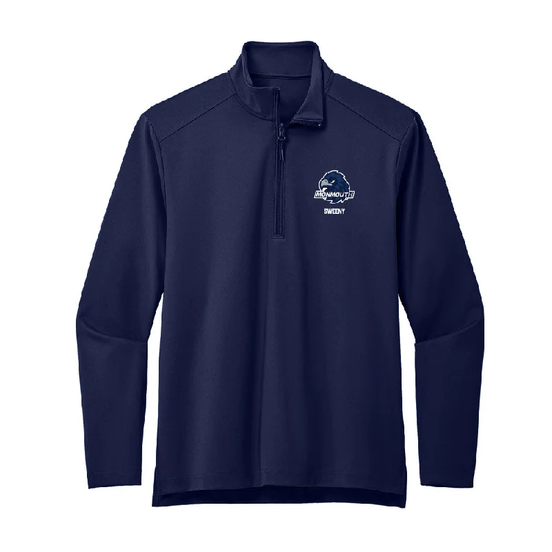 Monmouth - NCAA Women's Bowling : Siyah Sweeny - Premium Quarter Zip Jacket Faux Fur Fabric Real Fur Fabric Shearling Fabric Monmouth - NCAA Women's Bowling : Siyah Sweeny - Premium Quarter Zip Jacket Faux Fur Fabric Real Fur Fabric Shearling Fabric