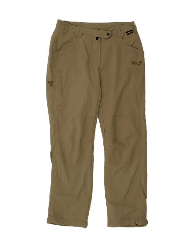 JACK WOLFSKIN Womens Windbreaker Trousers UK 12/14 Medium W30 L30 Khaki Trousers cozy comfortable JACK WOLFSKIN Womens Windbreaker Trousers UK 12/14 Medium W30 L30 Khaki Trousers cozy comfortable