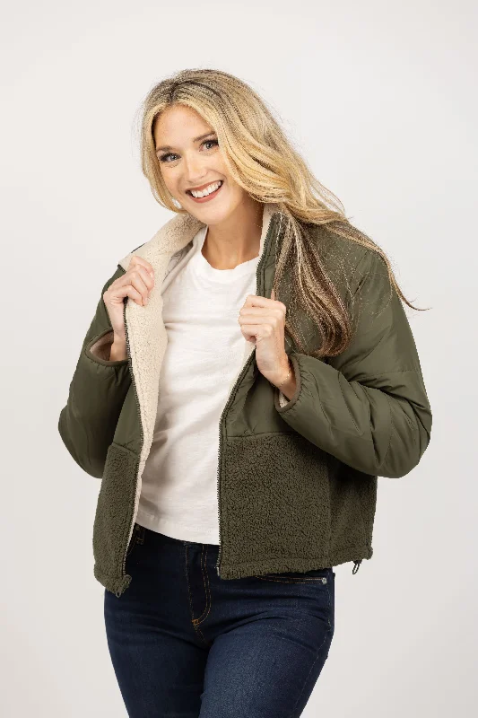 Velvet Tasha Jacket in Army Anorak Shell Jacket Lightweight Jacket