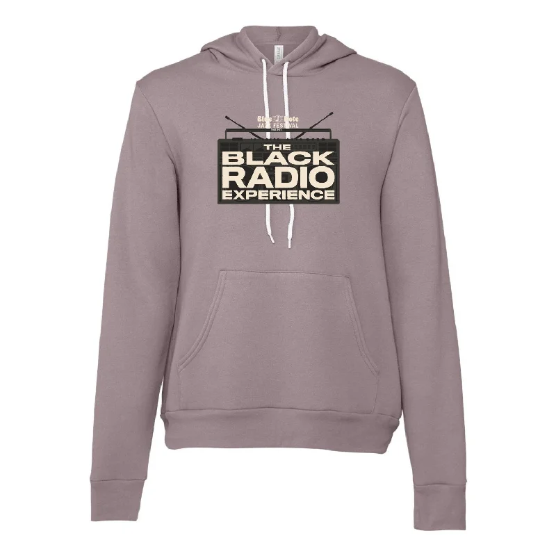 Black Radio Experience Unisex Sponge Fleece Pullover Hoodie Bateau Neck Pullover