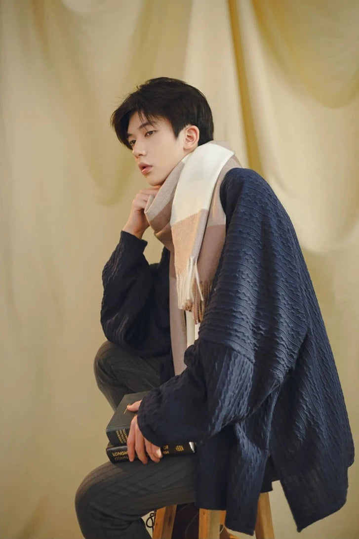 Dou Jiang 豆浆 Soy Milk Modernized Song Unisex Feijixiu Arrow Sleeve Knit Cardigan Fitted Loose Oversized Dou Jiang 豆浆 Soy Milk Modernized Song Unisex Feijixiu Arrow Sleeve Knit Cardigan Fitted Loose Oversized
