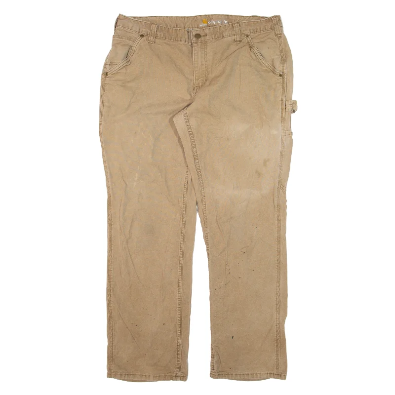 CARHARTT Carpenter Workwear Denim Trousers Beige Regular Straight Womens W34 L28 Trousers Favorite Customer CARHARTT Carpenter Workwear Denim Trousers Beige Regular Straight Womens W34 L28 Trousers Favorite Customer