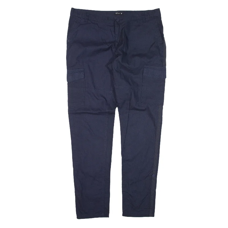 CHICOREE Cargo Trousers Blue Regular Tapered Womens W34 L30 Trousers sophisticated sleek