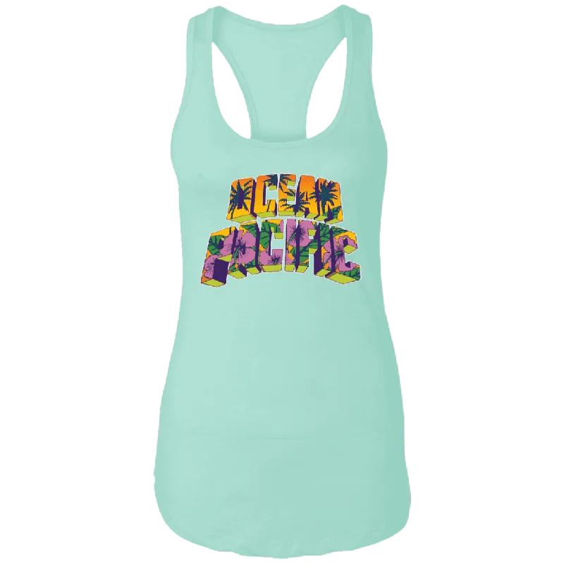 Tropics Tank Top sheer tank top