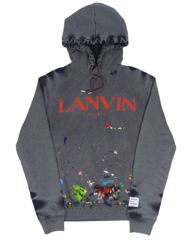 Lanvin Paint Splatter Hoodie Hoodie with Print Artistic Unique