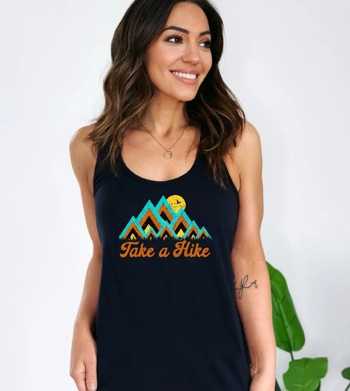 Take A Hike Ladies Racerback Tank Top lavender tank top