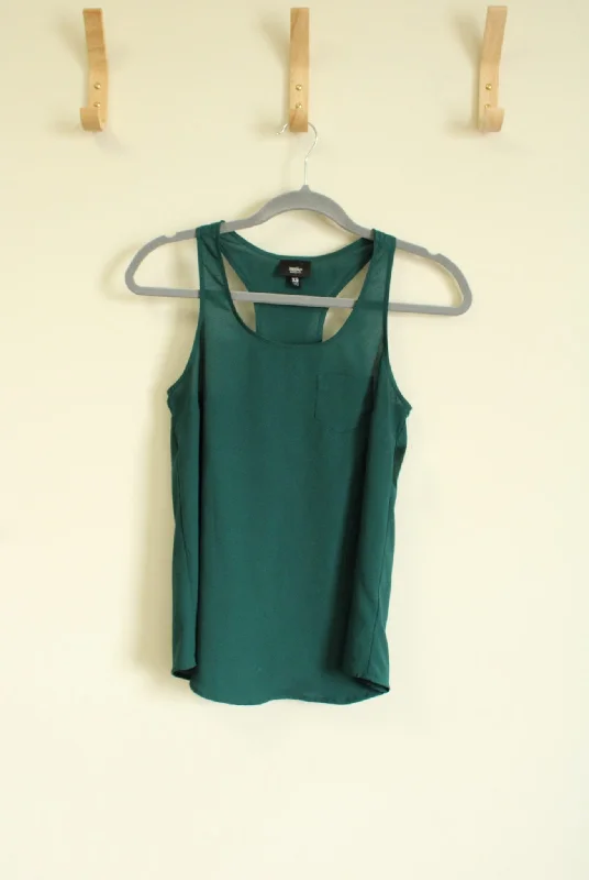 Mossimo Green Pocket Tank | XS vibrant tank top