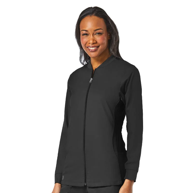 Sporty Mesh Panel Jacket by Maevn / XXS - 3XL / Black Cotton Jacket Linen Jacket Terry Jacket